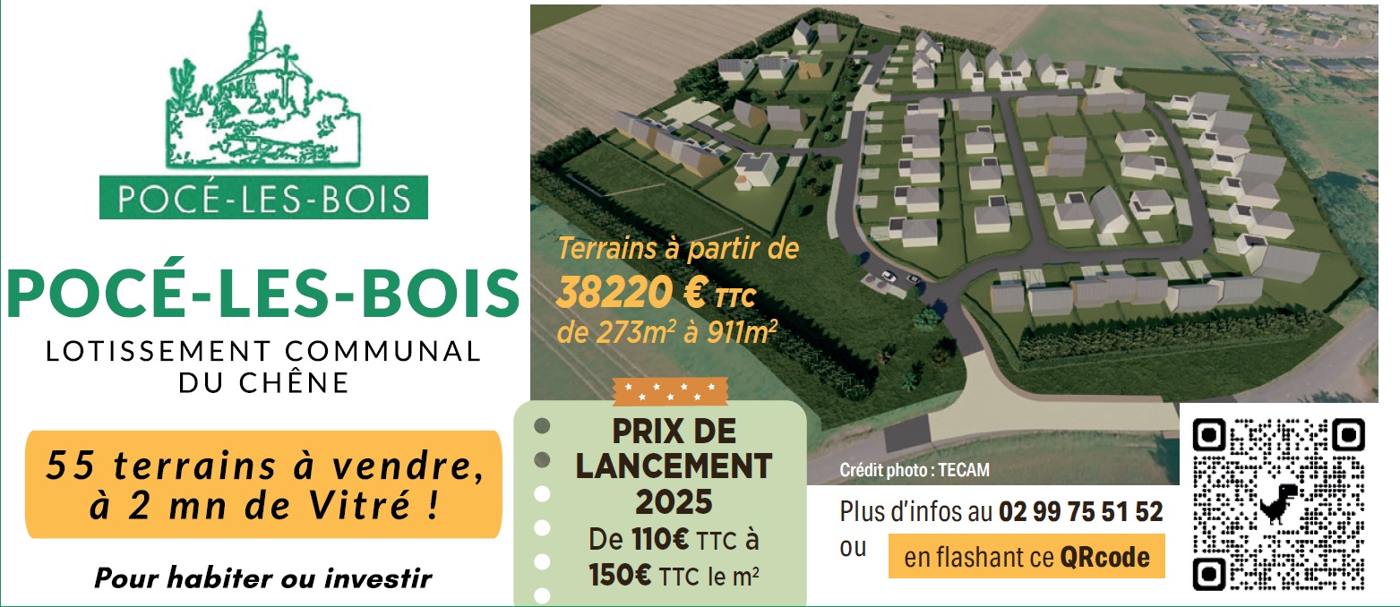 Lire la suite à propos de l’article On parle du lotissement de Pocé-les-Bois dans Ouest-France et sur “Vitré maville.com”